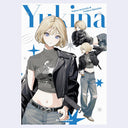 Book cover featuring an anime character in a stylish outfit with 'Yukina' branding.