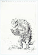 Kaiju reading a magazine
