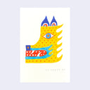 Colored marker illustration of a folklore style creature that looks partially like a wolf.