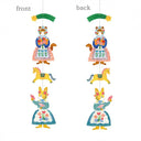 Decorative cat hanging figure with a horse on a white background