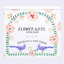 Memo pad cover with a floral border and 2 purple birds with crowns.