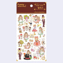 Sticker sheet from Funny Sticker World with Alice in Wonderland characters on a white background
