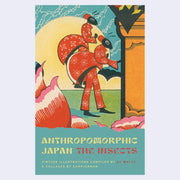 Book cover of 'Anthropomorphic Japan: The Insects' with a colorful illustration of a 2 ants in matching red outfits.