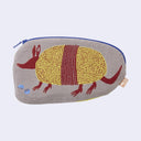 Armadillo w/ Pill Bugs Zip Pouch/Bag (Gray)