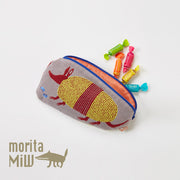 Armadillo w/ Pill Bugs Zip Pouch/Bag (Gray)