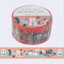 Masking tape with decorative design on a white background