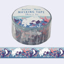Washi tape with illustrations of ocean and sea animals.
