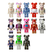 13 vinyl bear figures with blocky body parts, like an action figure. They all have different coloring/paint jobs.