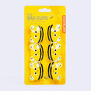 Pack of bee-shaped bag clips with Kikkerland branding on a yellow background