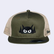Giant Robot - Big Boss Robot Mesh Hat (Olive Green/Tan)