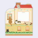 Happy Birthday Cat House - 3D Greeting Card