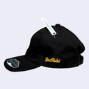 Black cap with a yellow-orange ginkgo leaf in the middle. "Giant Robot" is written in cursive along the side of the cap.