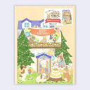 Happy Birthday Rabbit House - 3D Greeting Card