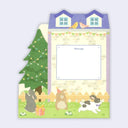 Happy Birthday Rabbit House - 3D Greeting Card