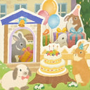Happy Birthday Rabbit House - 3D Greeting Card