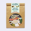 Paper bag holding 25 different camping themed stickers, illustrated in a cute stylistic fashion.