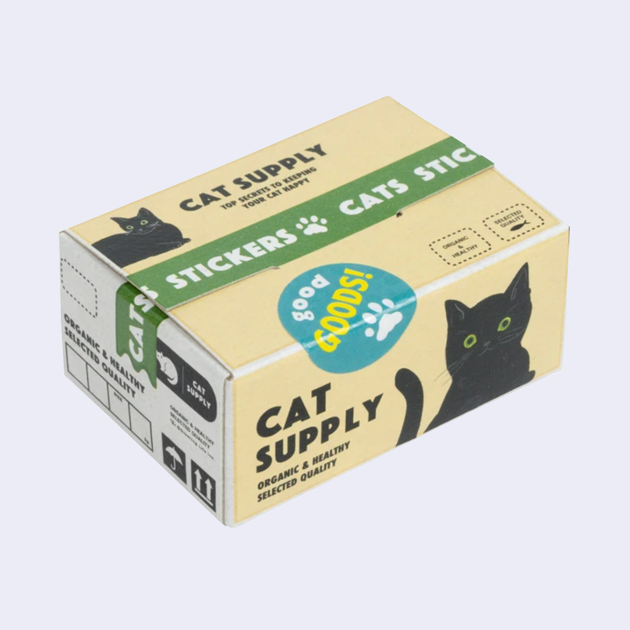 Miniature Shipping Box Flake Sticker Set - Cat Supply