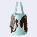 Cat and Tree Tote Bag (Light Blue)