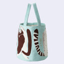 Cat and Tree Tote Bag (Light Blue)