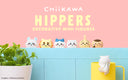 Decorative mini figures with a pink and blue background, featuring the brand 'Chiikawa Hippers'.