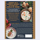 Back cover of Cook Anime with anime food recipes and illustrations.