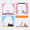 Violet & Claire - Block Memo Pad (Cats' View)