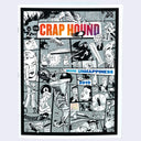 Comic book-style cover with 'Crap Hound' and 'More Unhappiness 2019' text.