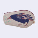 Crow w/ Hanger Zip Pouch/Bag (Purple)