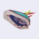 Crow w/ Hanger Zip Pouch/Bag (Purple)