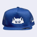 Dark Blue cap with white embroidered design of a robot head.