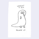 Cartoon drawing of an 'Upright T Rex' with text on a white background