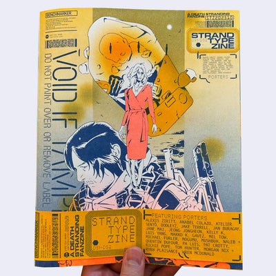 Cover of a 'Death Stranding' themed zine with illustrations and text.