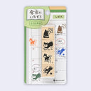 Set of rubber stamps with dog illustrations on a white background