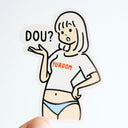 Yutanpo - "Dou?" Girl Character Sticker