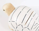 Wooden figurine of a turtle with a patterned shell