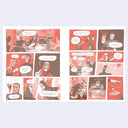 Comic strip with multiple panels on a white background