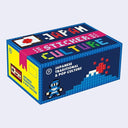 Small cardboard box made to look like a shipping package of Japanese toys and culture items.