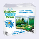 Freshwater Oasis Garden kit by Toys Nature, featuring a white retail box with a clear plastic top and a printed photo of a planted aquarium on the front.