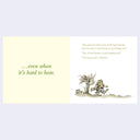 A book spread from Frog and Toad, featuring text on both sides, with a small illustration of a frog walking near a tree.