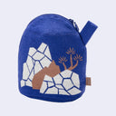 Grouse Bird Gusset Zip Pouch/Bag (Blue)