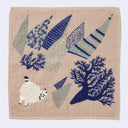 Fluffy Grouse Bird Square Towel/Handkerchief (Salmon Pink)