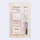 Hancoco slide product packaging with stationery items on a white background
