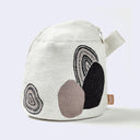 Heron w/ Fish Gusset Zip Pouch/Bag (Beige)