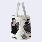 Heron w/ Fish Tote Bag (Beige)