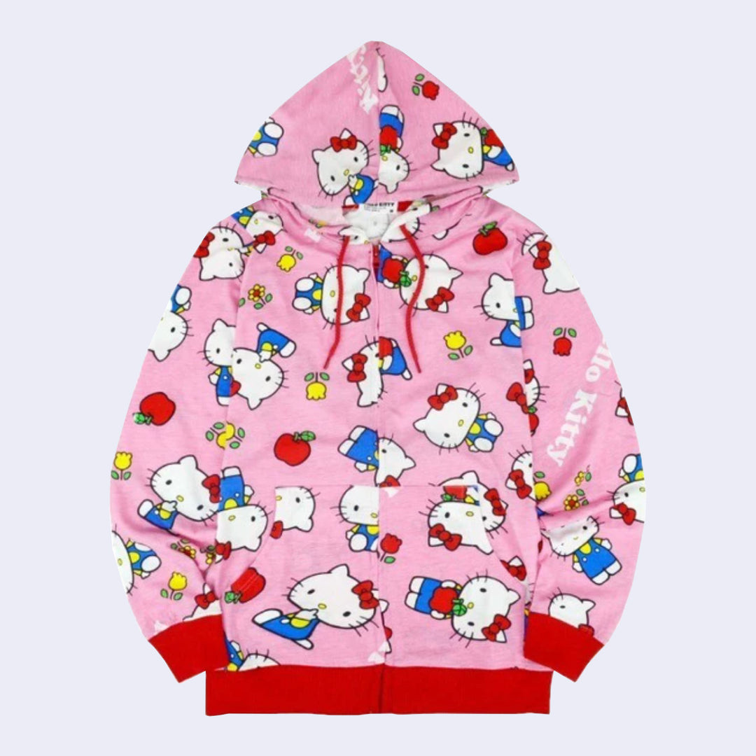 Hello Kitty 3L キティー ジャンパー アウター ジップ フード