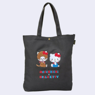Hello Kitty x Monchhichi Canvas Tote Bag (Black)