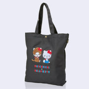 Hello Kitty x Monchhichi Canvas Tote Bag (Black)