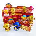 Blind box series, of small cute monkey characters sitting in ramen bowls.