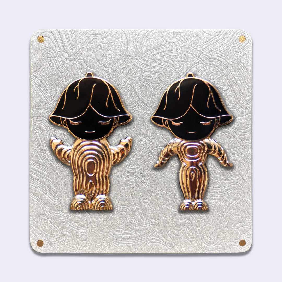James Jean x Haroshi - Trespassers Enamel Pin (Monochrome