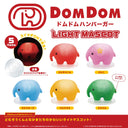 Set featuring five colorful elephant-shaped light toys in red, pink, blue, yellow, and green, with Japanese text and product details on a white background.